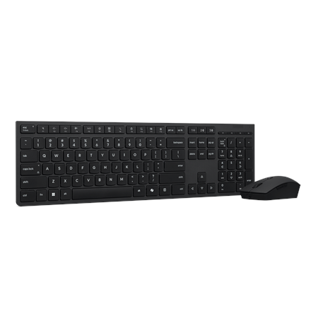 Lenovo Professional Wireless Rechargeable Combo Keyboard and Mouse Keyboard and Mouse Set Wireless Mouse included Bluetooth Estonian Rechargeable professional Grey