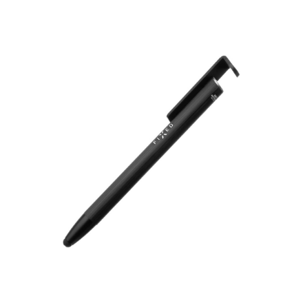 Fixed Pen With Stylus and Stand 3 in 1 Pencil Stylus for capacitive displays; Stand for phones and tablets Black