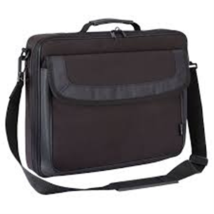 Targus Classic Clamshell laptop briefcase for devices up to 15.6 inches, with shoulder strap, black