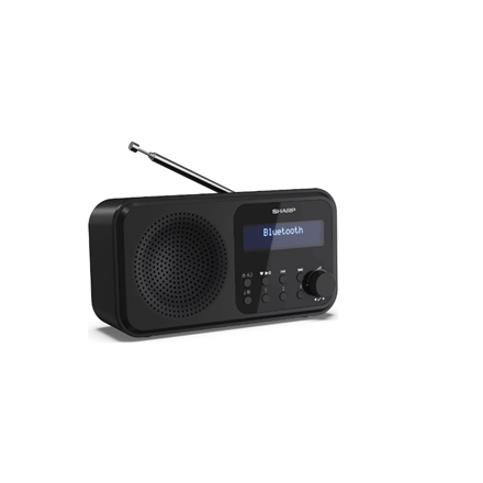 Sharp Tokyo nešiojamas skaitmeninis radijas DR-P420(BK), Bluetooth, vidurnakčio juoda (Sharp DR-P420(BK) Tokyo nešiojamas skaitmeninis radijas, FM/DAB/DAB+, Bluetooth 5.0, maitinimas iš USB arba baterijos, vidurnakčio juoda)