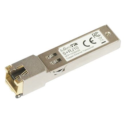 MikroTik S+RJ10 SFP+ Copper RJ-45 10/100/1000/10000 Mbit/s Maximum transfer distance 200 m -20 to +60C COMPATIBLE ONLY WITH ACTIVE COOLING SWITCHES (DISCONNECTS WITH PASSIVE COOLING SWITCHES) -20 to +60C