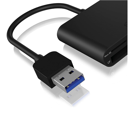 Raidsonic ICY BOX IB-CR301-U3 USB 3.0 External card reader USB 3.0 Type-A 3 x card reader slot: CF, SD, microSD