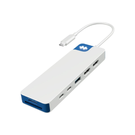 Hyper HyperDrive Flex 9 Port Dual 4K HDMI Dock, White/Blue HD4103BUGL HDMI ports quantity 2