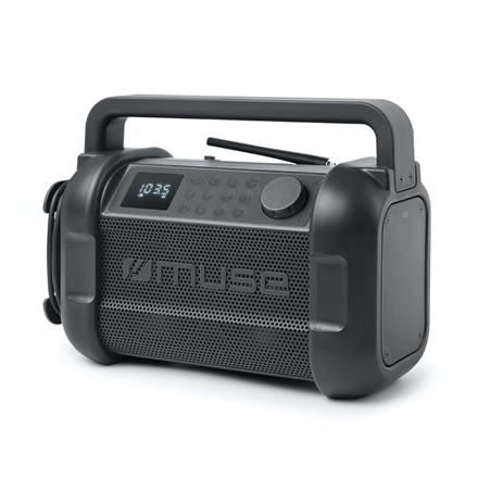 Muse M-928 FB – nešiojamoji vandeniui atspari Bluetooth/NFC radijo kolonėlė, juoda