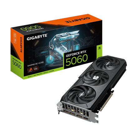 Gigabyte GeForce RTX 5060 GAMING OC V2 8G NVIDIA 8 GB GeForce RTX 5060 GDDR7 HDMI ports quantity 1 PCI-E 5.0