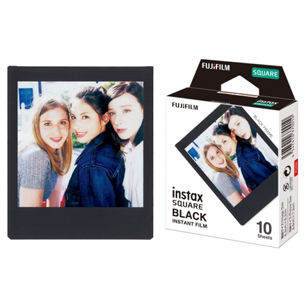 Fujifilm Instax Square – blizgi momentinė juostelė juodu rėmeliu, 10 lapelių