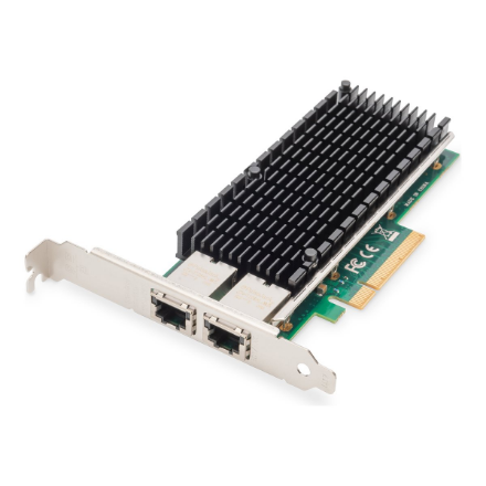 Digitus 10Gbps Dual Port Ethernet Server adapter PCIe X8, Intel X540 BT2 DN-10163