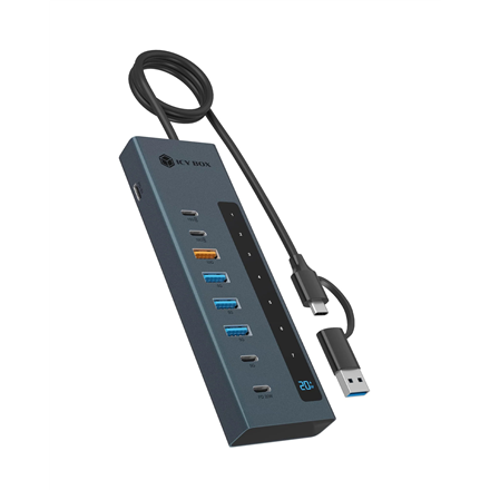 Raidsonic 9-in-1 hub with Power Delivery and Type-C/Type-A host connection IB-HUB1743-CPD