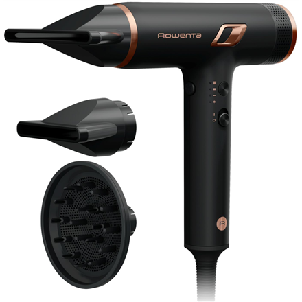 Rowenta Nano HY8310F0 – plaukų džiovintuvas, 1700 W, 3 temperatūros režimai, difuzorius, juodas