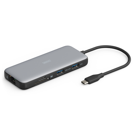 Digitus USB-C docking station, 8-port DA-70915 Ethernet LAN (RJ-45) ports 1 HDMI ports quantity 2