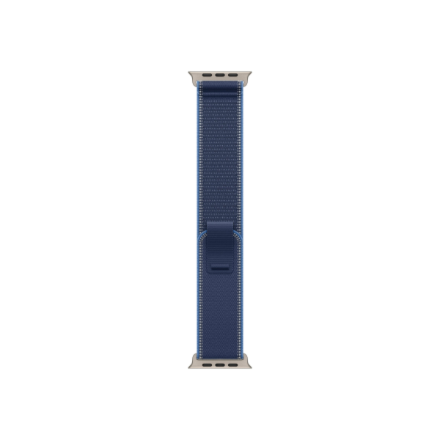 Apple 49mm Blue/Bright Blue Trail Loop - S/M - Natural Titanium Finish