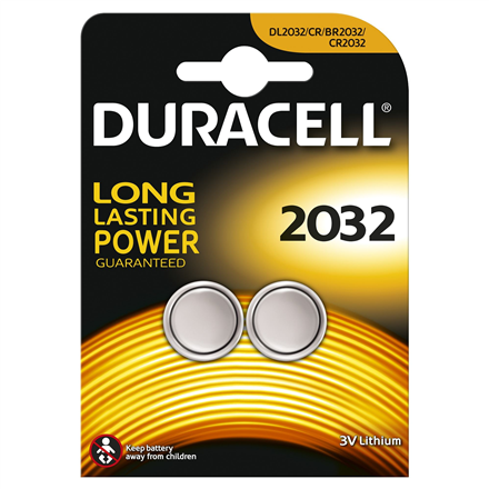 Литиевая батарея CR2032 3V 210mAh Duracell 2 шт в упаковке