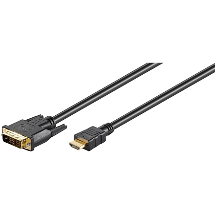 Goobay 51881 – vaizdo laidas, DVI-D Single-Link–HDMI, 18+1 pin, 1.5 m, paauksuotos jungtys