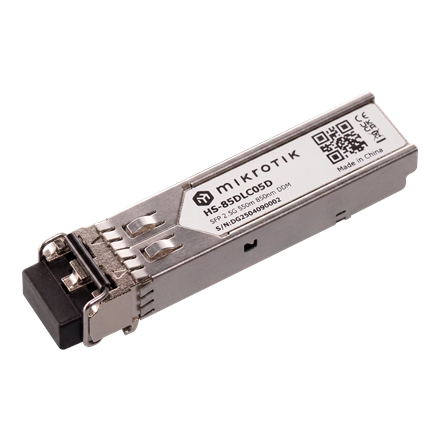 MikroTik 1G/2.5G multimode SFP module HS-85DLC05D Dual LC Maximum transfer distance 550 m