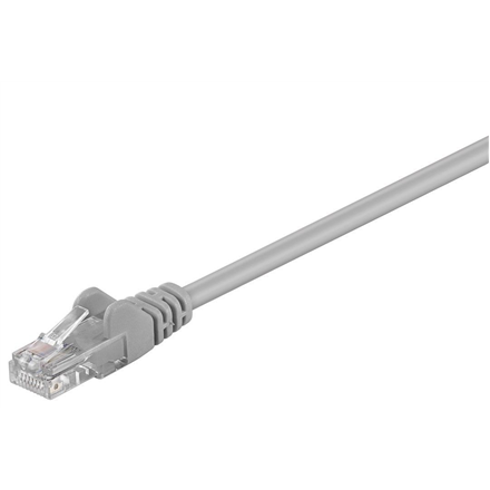 Goobay 68611 – network patch cable, CAT 5e, U/UTP, RJ45 (8P8C), grey