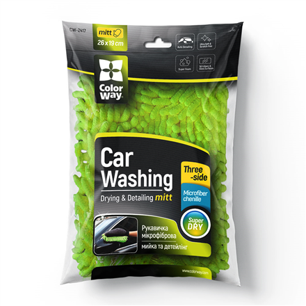 ColorWay CW-2417 Microfiber car wash and polish glove, double-sided