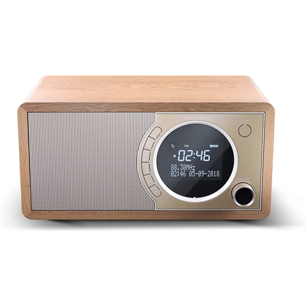 Sharp DR-450(BR) – FM/DAB/DAB+ skaitmeninis radijas su „Bluetooth 4.2“ ir žadintuvu, rudas