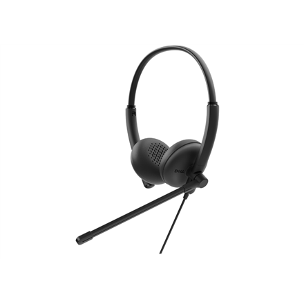 Dell WH125 – wired USB-A headset with built-in microphone, black