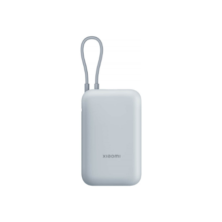 Xiaomi 10000 BHR9073GL – 10 000 mAh išorinė baterija su integruotu USB-C laidu, šviesiai mėlyna