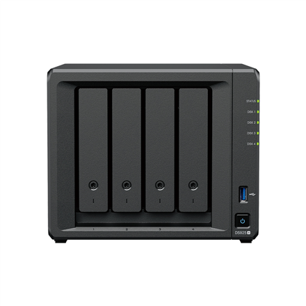 Synology NAS DS925+ AMD Ryzen V1500B Processor frequency 2.2 GHz 4 GB DDR4 ECC SODIMM Black