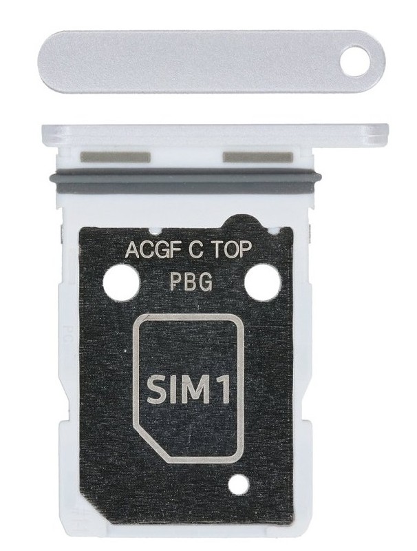 SIM kortelės laikiklis Samsung A376 A37 5G baltas originalus (service pack)