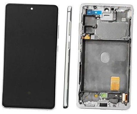 LCD screen Samsung G780/G781 S20 FE with touch screen and frame Cloud White original (assembled service pack)
