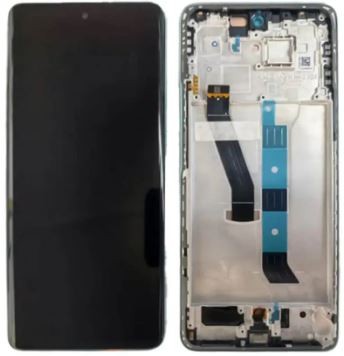 Оригинальный зелёный дисплейный модуль Xiaomi Poco M8 5G с сенсорным стеклом и рамкой (сервисная упаковка)