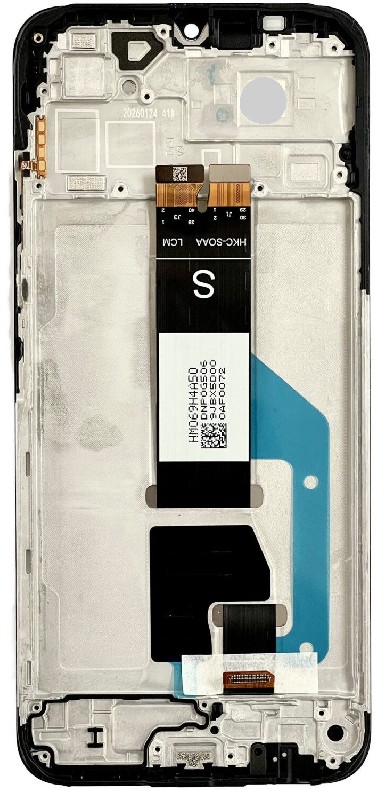 Originalus vidurnakčio juodos spalvos Xiaomi Redmi A7 Pro (Europos versija) ekrano modulis su jutikliniu stiklu ir rėmeliu (serviso pakuotė)