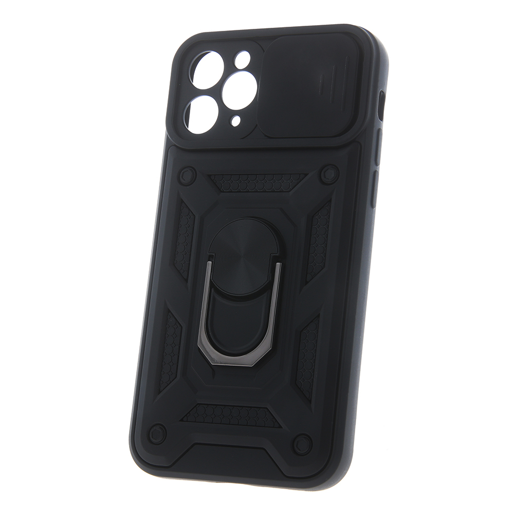 TFO Defender Slide smūgiams atsparus dėklas su slankiojančia kameros apsauga, skirtas Honor 600 / Honor 600 Pro – juodas