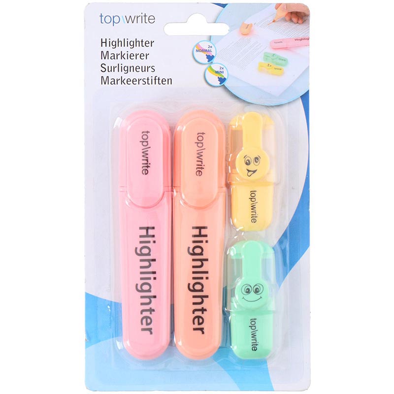 Topwrite highlighter set, 4 colours