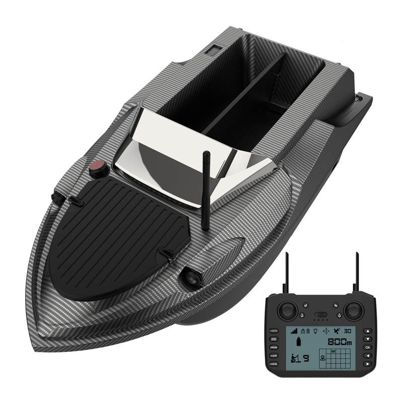 GPS-кораблик для прикормки Flytec V080 Fishfinder с эхолотом, аккумулятор 20 000 мА·ч продаётся отдельно, чёрный