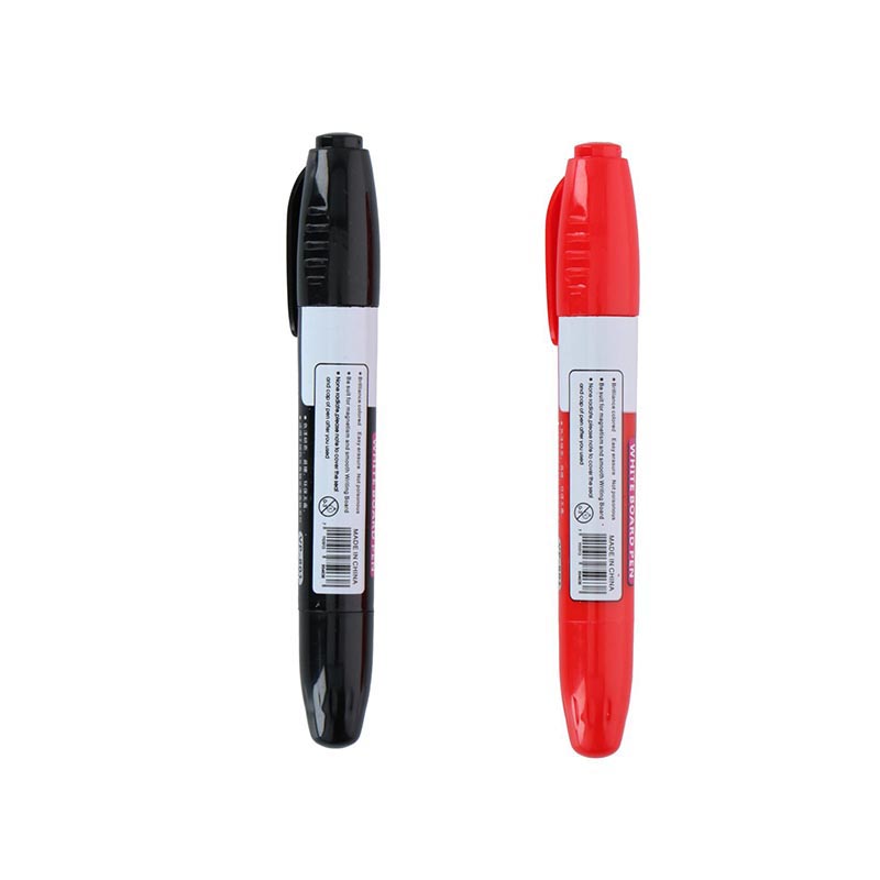 Topwrite double-ended dry-erase marker set, 2 pieces, Black / Red