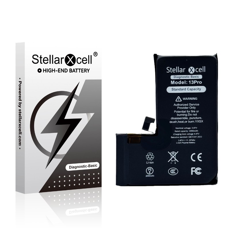 Battery StellarXcell Diagnostic Apple iPhone 13 Pro 3230mAh (Standard Capacity + HQ Copy BMS)