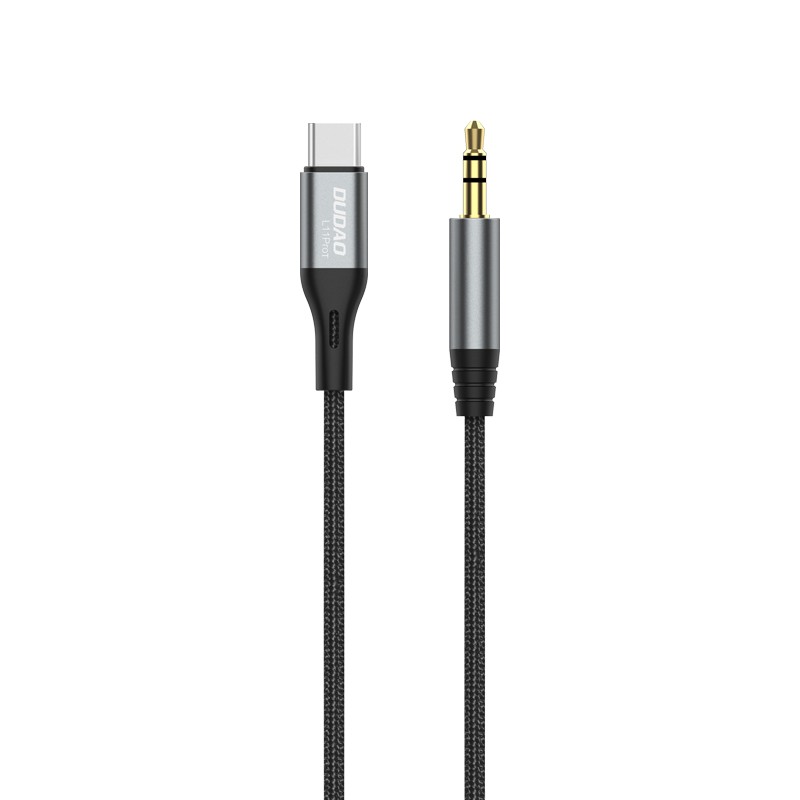 Dudao L11ProT USB-C to 3.5 mm audio cable, 1.0 m, Black