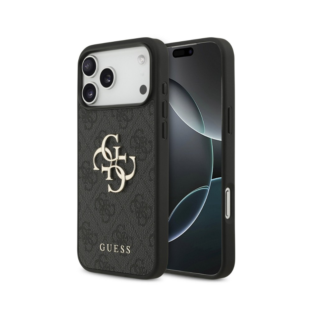 Case Guess PU 4G Metal Logo Apple iPhone 18 Pro grey