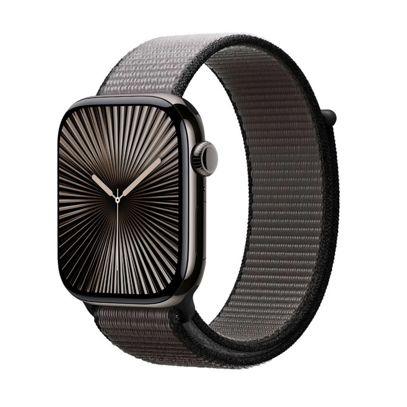 Crong Nylon Apple Watch sport band, 44/45/46/49 mm, night grey