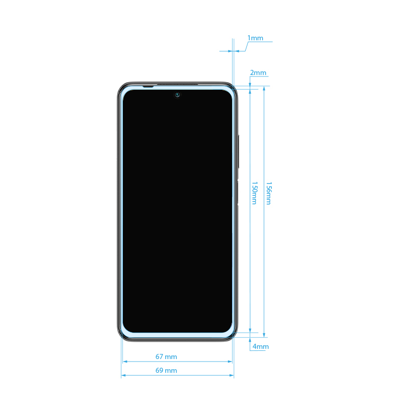 Crong 7D Nano Flexible Glass 9H visą ekraną dengiantis hibridinis apsauginis stiklas, skirtas Xiaomi Redmi Note 10 5G