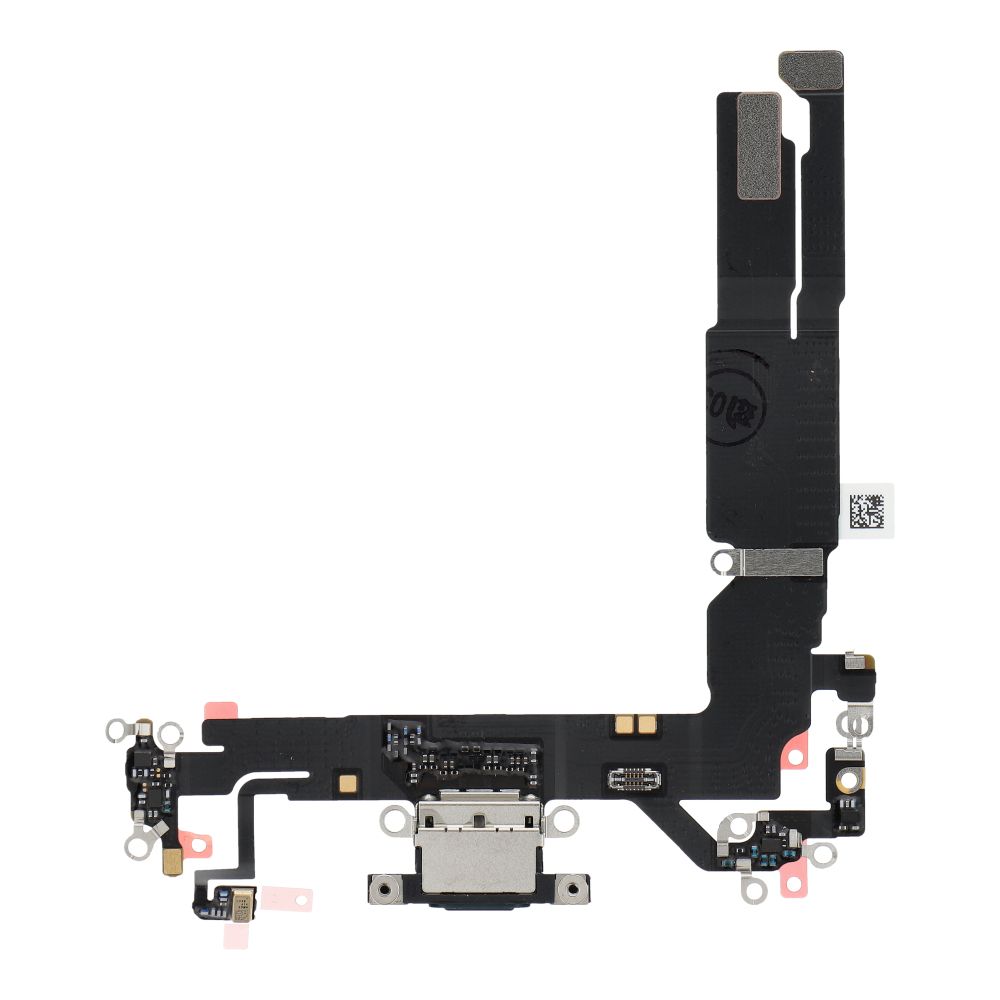 Originalus iš donorinio įrenginio išimtas „iPhone 16“ USB įkrovimo lizdo šleifas – juodas