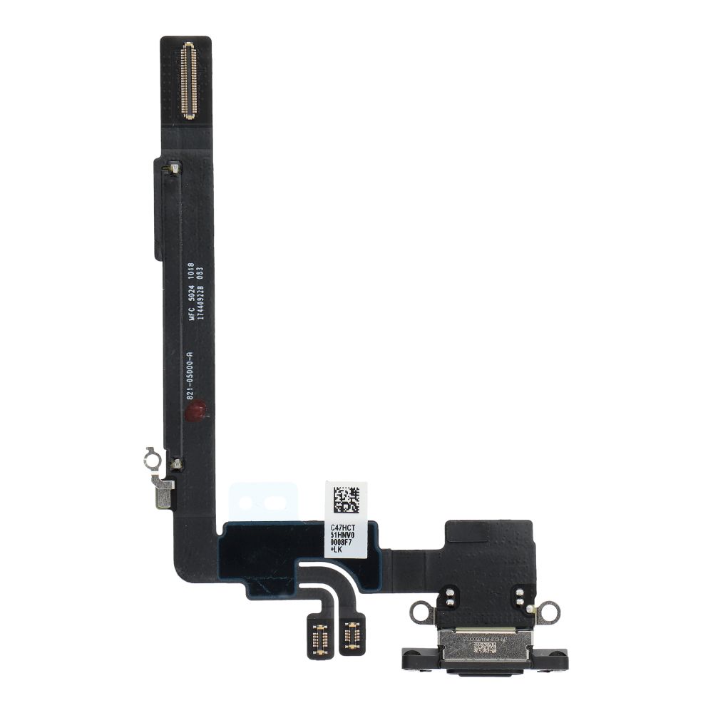 Originalus iš donorinio įrenginio išimtas „iPhone 16 Pro Max“ USB įkrovimo lizdo šleifas – juodas