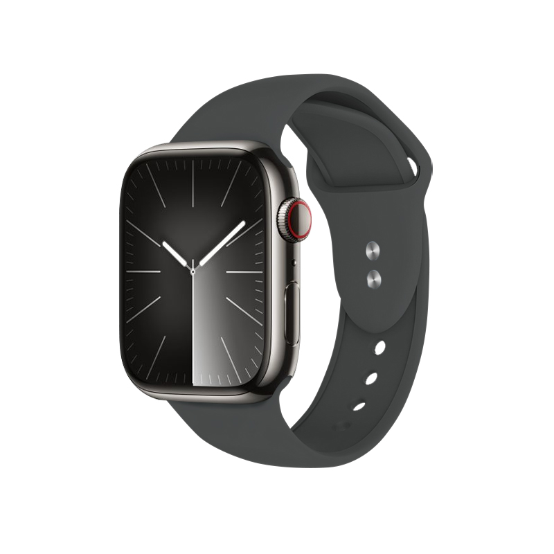 Crong Liquid dirželis, skirtas Apple Watch 44 / 45 / 46 / 49 mm, grafito spalvos