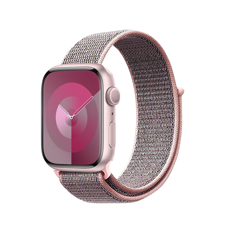 Ремешок Crong Nylon Sport для Apple Watch 38 / 40 / 41 / 42 mm, светло-розовый