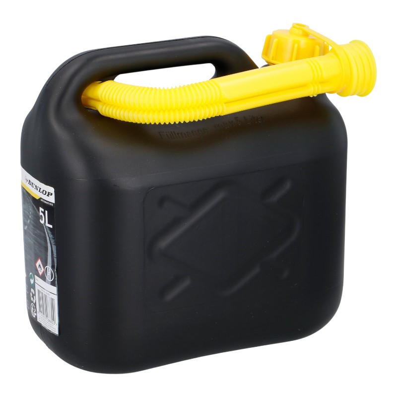 Dunlop degalų kanistras su piltuvu, 5 l, juodas