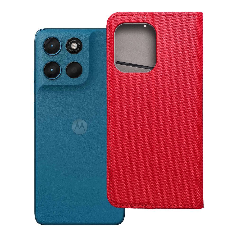 SMART CASE Book dėklas skirtas Oppo Reno A6 PRO 5G - raudonas
