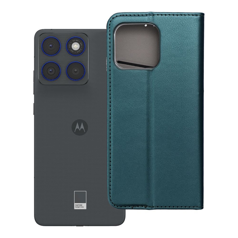 SMART MAGNETO Book dėklas skirtas Motorola Edge 70 - tamsiai žalias