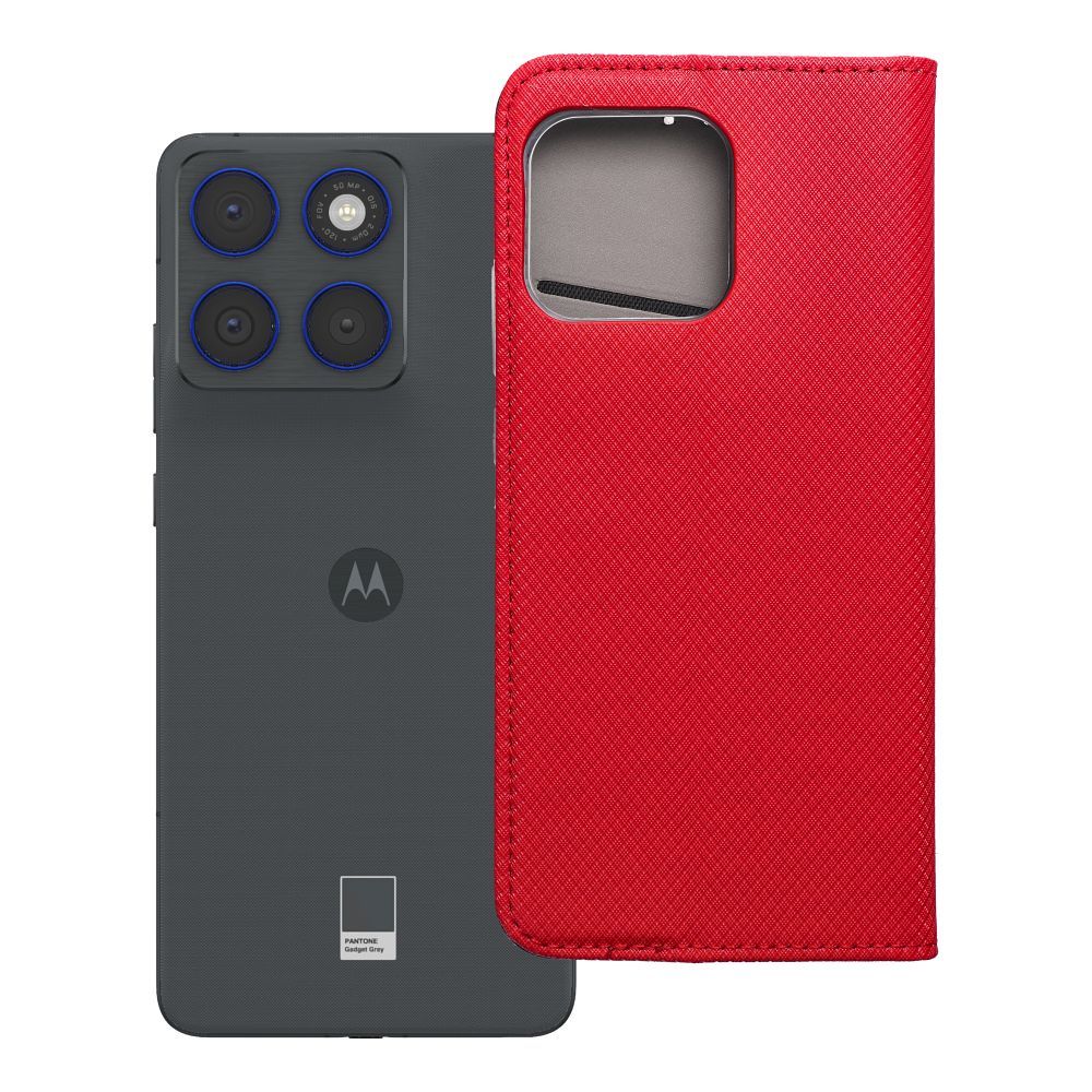 Флип-чехол для Motorola Edge 70 Smart Case Book красный