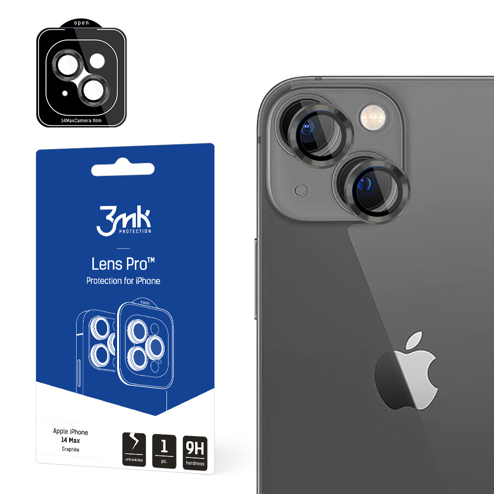 Стекло для камеры iPhone 14 Plus 9H для линзы серии 3mk Lens Protection Pro - серый
