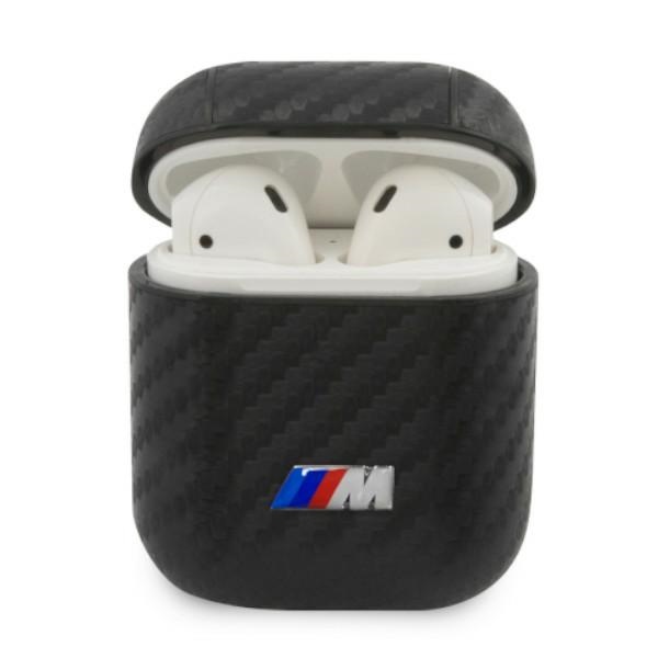 Чехол BMW PU Carbon M Collection для AirPods 1/2, чёрный