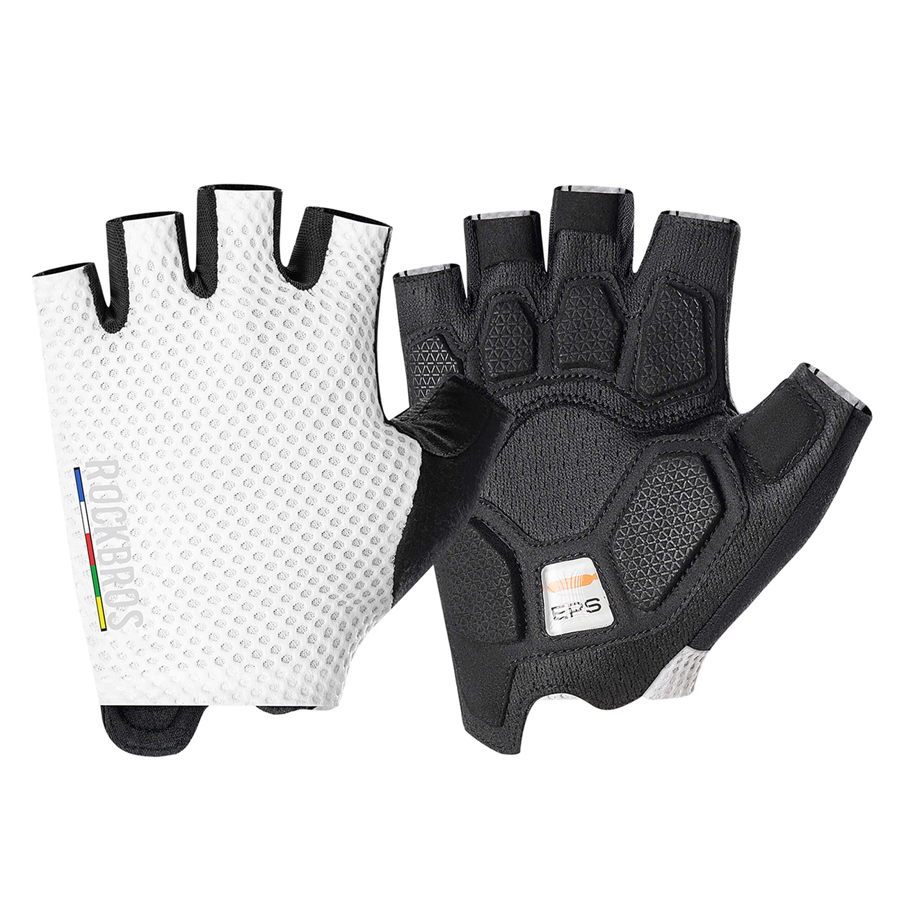 Rockbros TLS004 ROAD TO SKY Short Shock Absorbing Cycling Gloves L - White