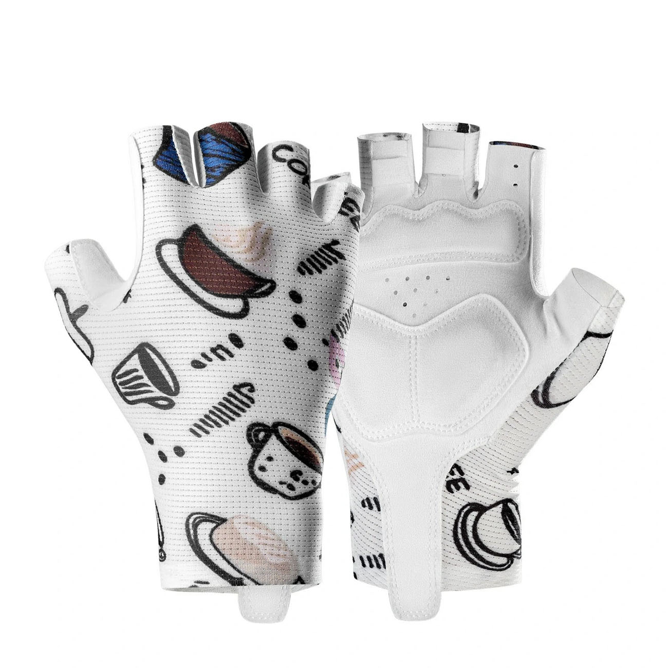 Rockbros S389 Women's Short Shock Absorbing Cycling Gloves L - White