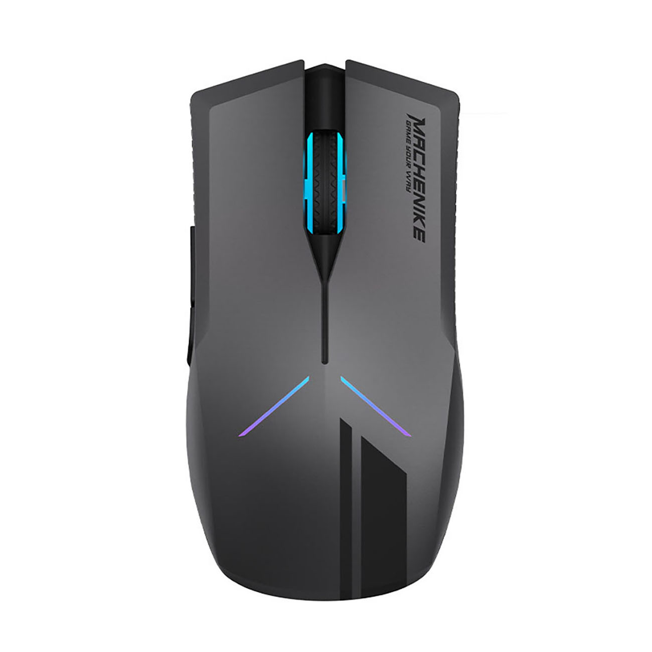 Machenike M721 belaidė žaidimų pelė, 10000 DPI, su RGB apšvietimu, juoda